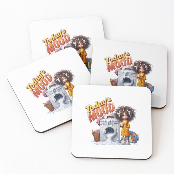 Item preview, Today's Mood: Overwhelmed Mess Laundry Day Chaos Girl with Coffee designed and sold by LazyScreations.