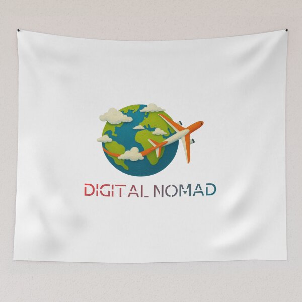 Item preview, No Fixed Address Digital Nomad Globe designed and sold by Inkworksbyshery.