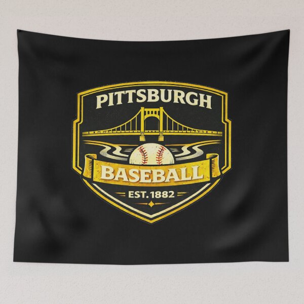 Item preview, Pittsburgh Baseball Vintage Badge Shirt Est 1882 Retro Steel City Design designed and sold by GhostDawgs.