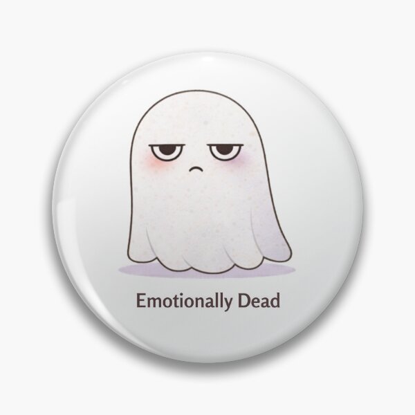 Item preview, Emotionally Dead Ghost | Cute Kawaii Aesthetic | Low Energy Mood Design designed and sold by The Mood Index.