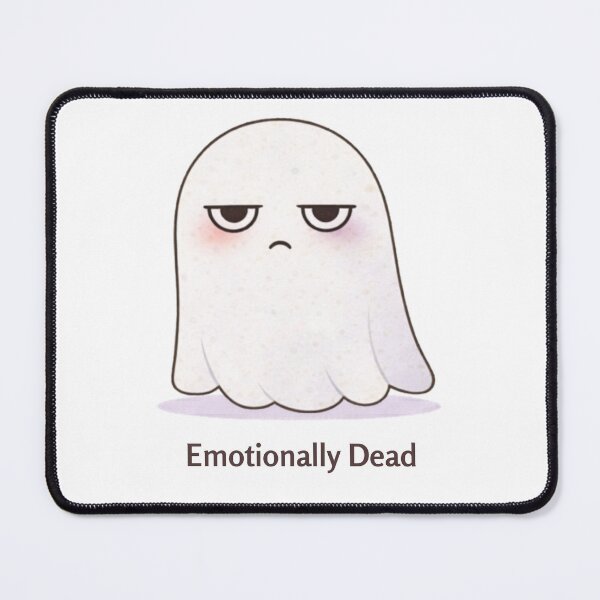 Item preview, Emotionally Dead Ghost | Cute Kawaii Aesthetic | Low Energy Mood Design designed and sold by The Mood Index.