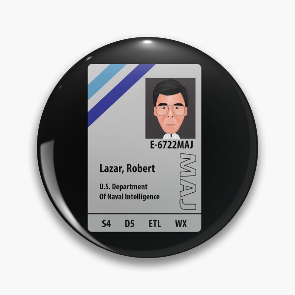 Item preview, Bob Lazar ID designed and sold by stevegraphix.