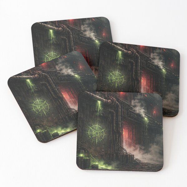 Item preview, Outer Perimeter – Industrial Horror Wall Art | Toxic Green & Red Factory Aesthetic | Leprakon Forge I designed and sold by Odd Little Things.