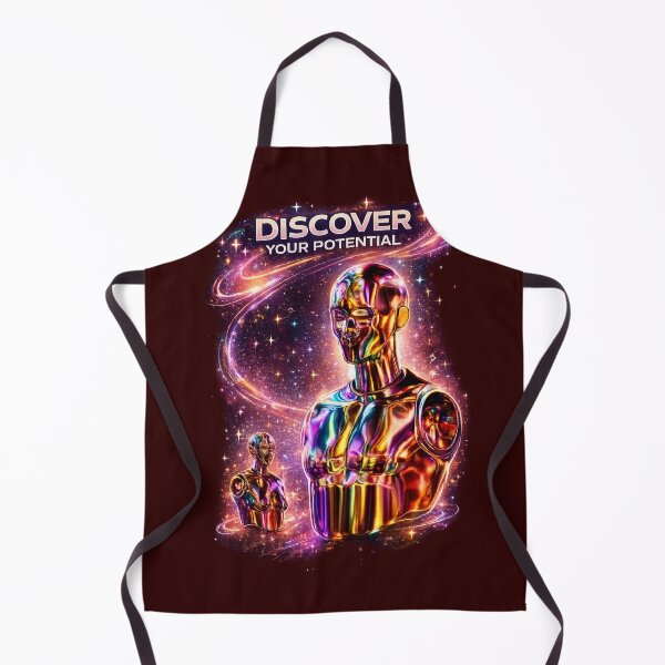 Item preview, Discover Your Potential Futuristic AI Robot Motivational Quote Neon Galaxy Aesthetic Design designed and sold by sumodesign.