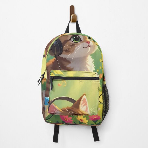 Item preview, Melody of Spring: Musical Kittens with Headphones and Birds designed and sold by Serene Strokes Art.