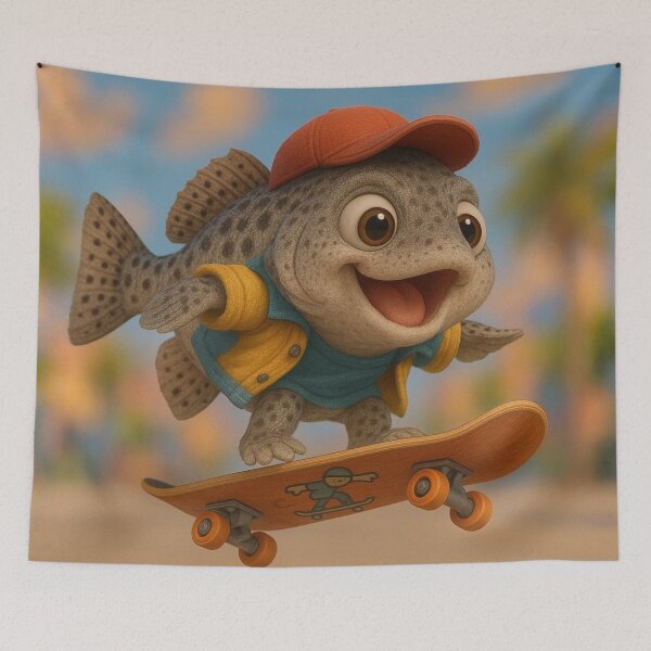 Artikelvorschau, Skater Gefleckte Forelle Trommelfisch entworfen und verkauft von Sillytoe.