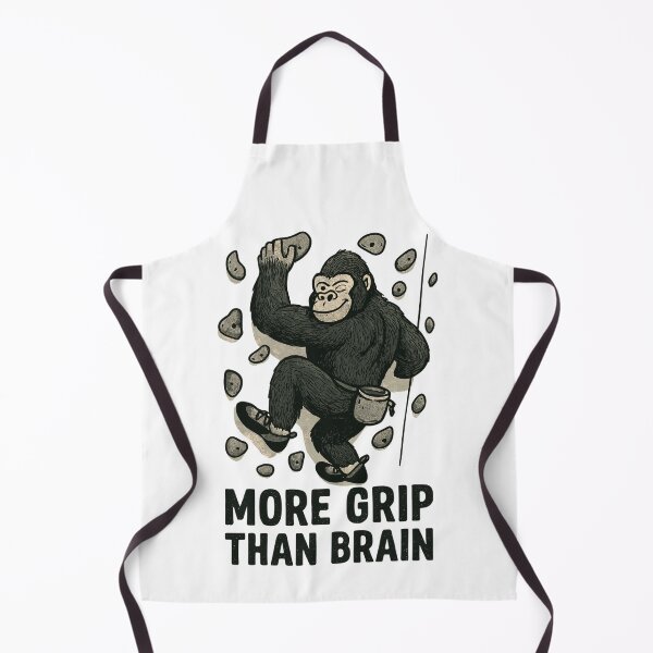 Artikelvorschau, More Grip Than Brain – Gorilla beim Bouldern entworfen und verkauft von Pineapple-Tree.