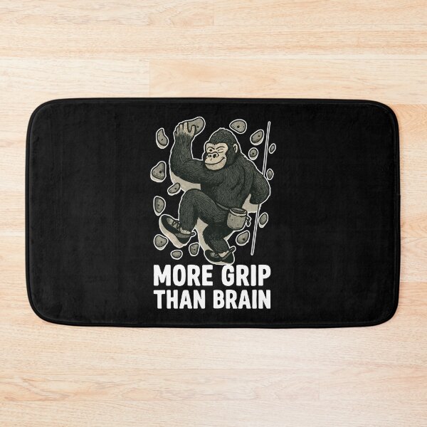 Artikelvorschau, More Grip Than Brain – Gorilla beim Bouldern entworfen und verkauft von Pineapple-Tree.