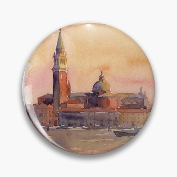Item preview, Venice Twilight: San Giorgio Maggiore Basilica Watercolor designed and sold by Gene Lvov.