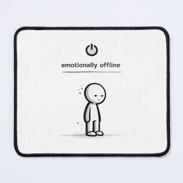 Item preview, Emotionally Offline Shirt – Sad Introvert Glitch Aesthetic Design designed and sold by 3liegy.