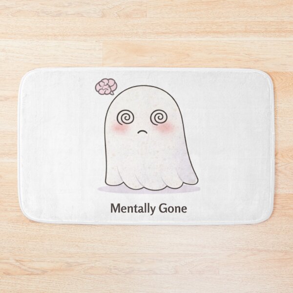 Item preview, Mentally Gone Ghost | Cute Kawaii Aesthetic | Relatable Mood Design designed and sold by The Mood Index.
