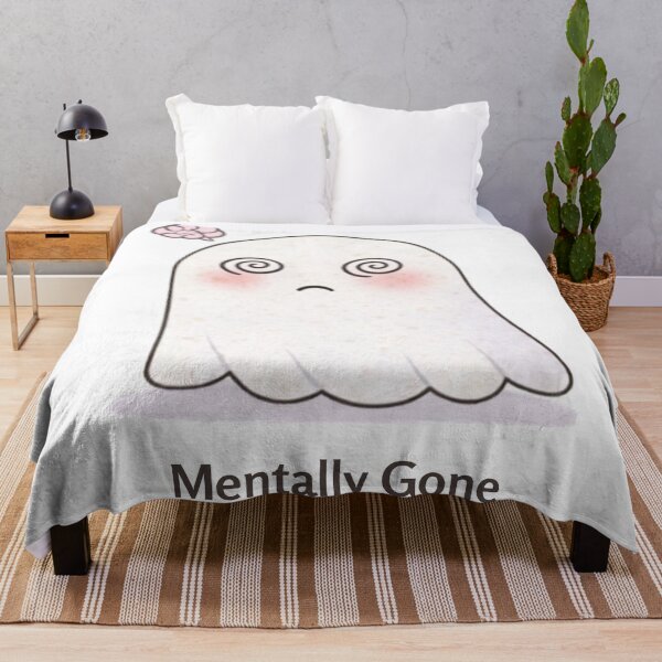 Item preview, Mentally Gone Ghost | Cute Kawaii Aesthetic | Relatable Mood Design designed and sold by The Mood Index.
