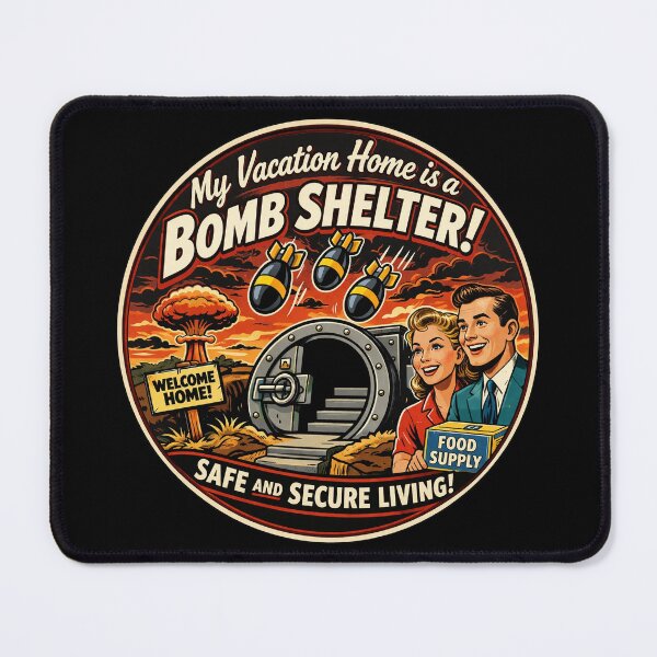 Item preview, My Vacation Home is a Bomb Shelter designed and sold by Forged in the Warp.