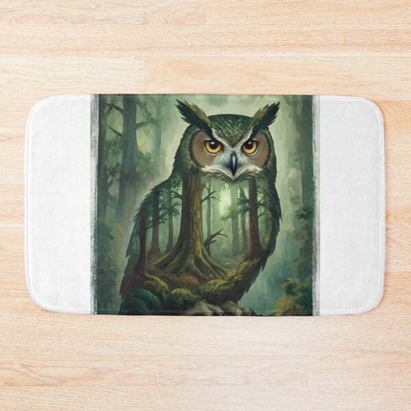 Item preview, Owl in a mystical forest, double exposure designed and sold by KriegerTJ.