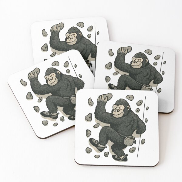Item preview, Bouldering Gorilla – Monkey on the climbing wall designed and sold by Pineapple-Tree.