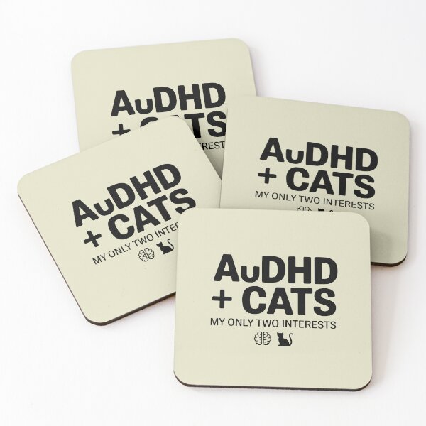 Item preview, AuDHD And Cats My Only Two Interests Funny Autism ADHD Cat Lover Neurodivergent Gift designed and sold by GrafTeesLab.
