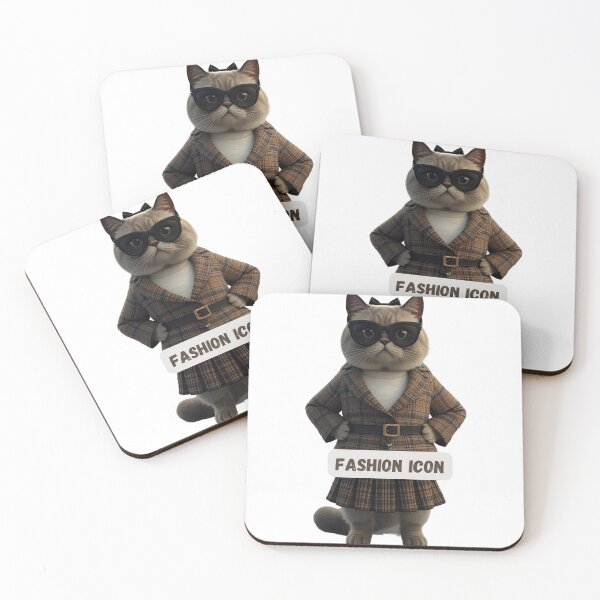 Item preview, Fashion Icon Elegant Cat in Plaid Suit - Chic Paris Style Art designed and sold by Timastorart.