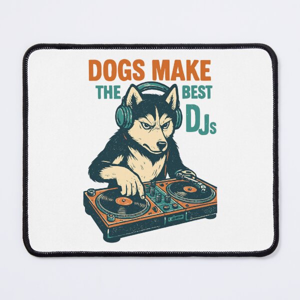 Item preview, Husky DJ Retro Design: Dogs Make the Best DJs designed and sold by Pineapple-Tree.
