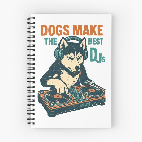 Item preview, Husky DJ Retro Design: Dogs Make the Best DJs designed and sold by Pineapple-Tree.