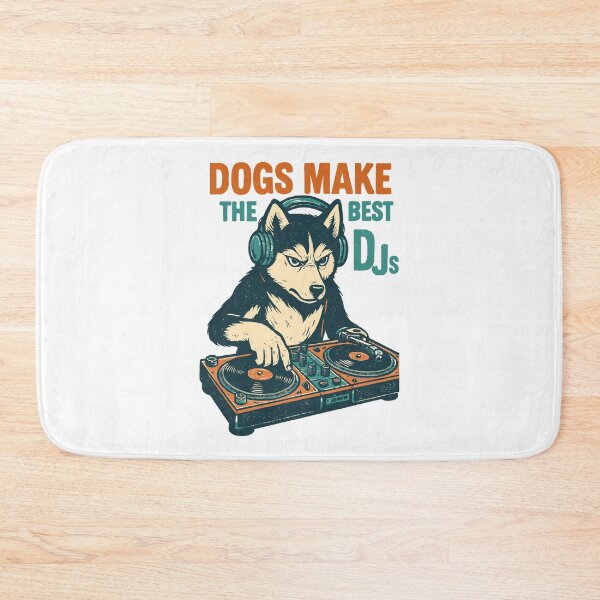 Item preview, Husky DJ Retro Design: Dogs Make the Best DJs designed and sold by Pineapple-Tree.