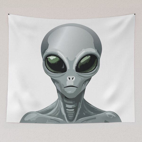 Item preview, Guardian of the Cosmic Secrets - Grey Alien Portrait designed and sold by GBD888.