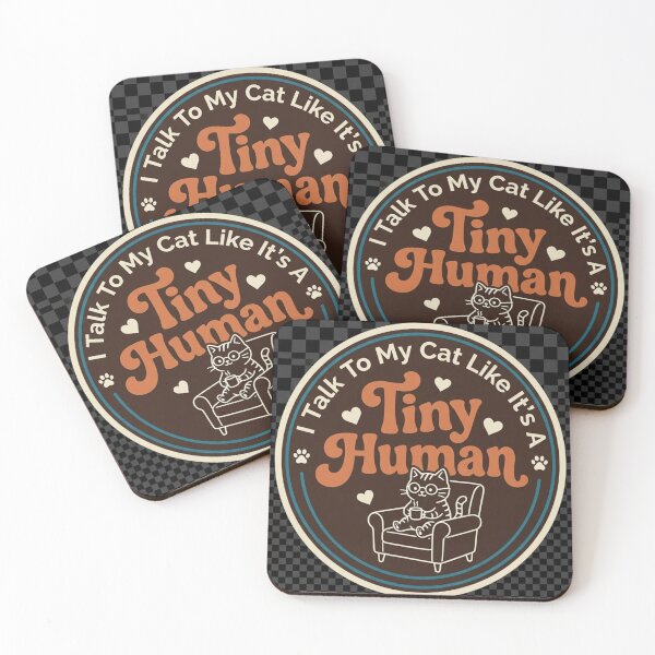 Item preview, I Talk To My Cat Like A Tiny Human - Funny Cat Lover Art designed and sold by Israelfjds.
