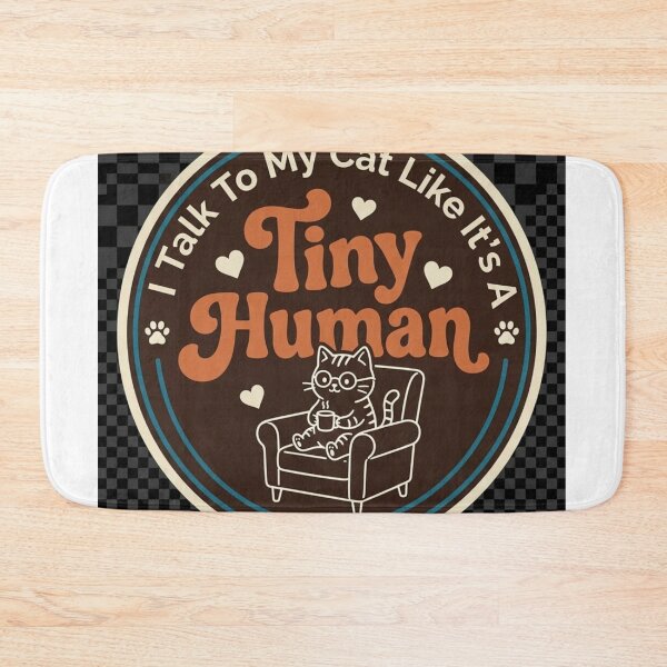 Item preview, I Talk To My Cat Like A Tiny Human - Funny Cat Lover Art designed and sold by Israelfjds.