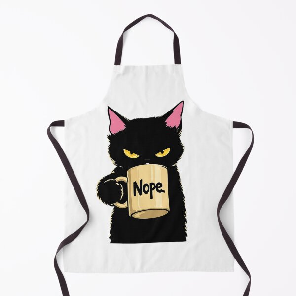 Item preview, Nope Cat Coffee Mug – Funny Black Cat Attitude Meme Minimalist Design designed and sold by CalmRebellion.