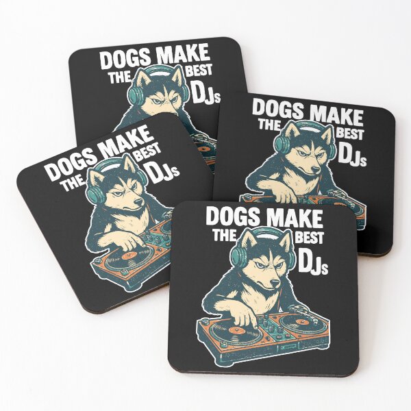 Item preview, Husky DJ Retro Design: Dogs Make the Best DJs designed and sold by Pineapple-Tree.