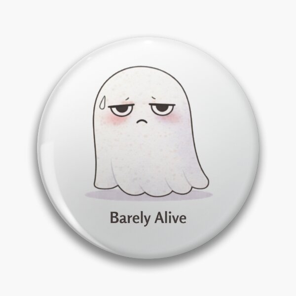 Item preview, Barely Alive Ghost | Cute Kawaii Aesthetic | Dark Humor Mood Design designed and sold by The Mood Index.