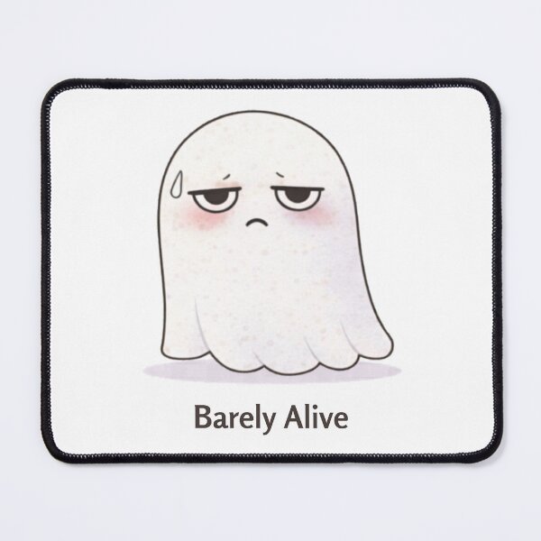 Item preview, Barely Alive Ghost | Cute Kawaii Aesthetic | Dark Humor Mood Design designed and sold by The Mood Index.
