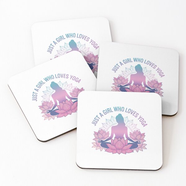 Item preview, Just a Girl Who Loves Yoga designed and sold by DigitalDream11.