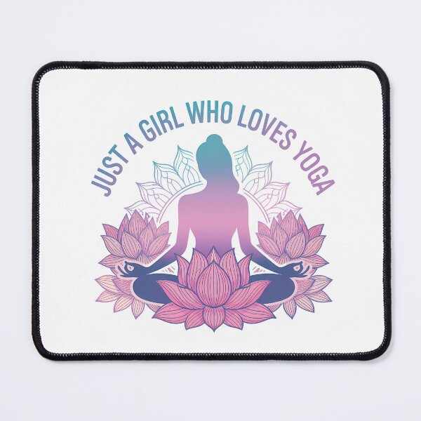 Item preview, Just a Girl Who Loves Yoga designed and sold by DigitalDream11.