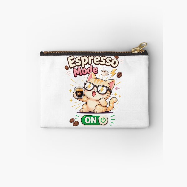 Item preview, Espresso Mode ON ☕⚡ Cute Coffee Cat Energy Boost Design designed and sold by Kawaii Cosmos Cats.