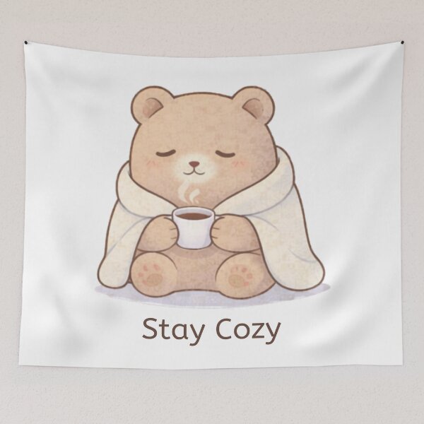 Item preview, Stay Cozy Bear | Cute Kawaii Aesthetic | Cozy Relax Mood Design designed and sold by The Mood Index.