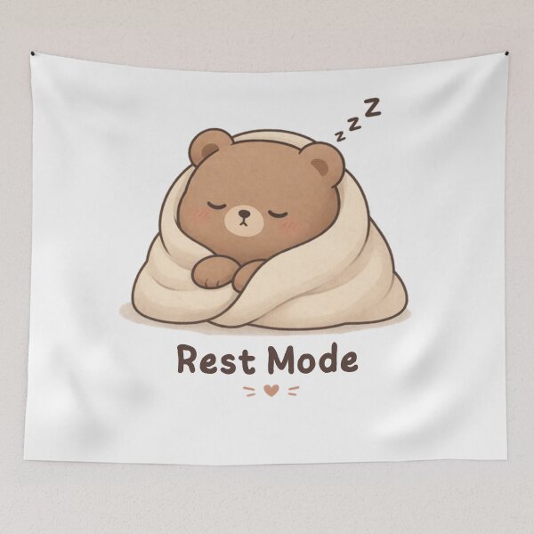 Item preview, Rest Mode Bear | Cute Kawaii Aesthetic | Cozy Relax Mood Design designed and sold by The Mood Index.