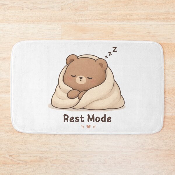 Item preview, Rest Mode Bear | Cute Kawaii Aesthetic | Cozy Relax Mood Design designed and sold by The Mood Index.