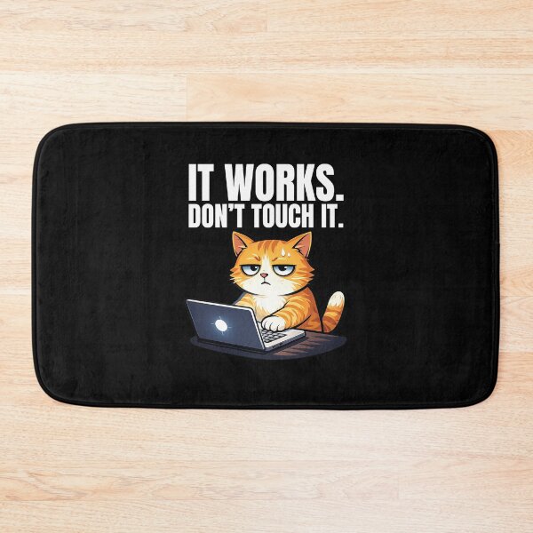 Item preview, It works don't touch it programmer cat designed and sold by franky-and-art.