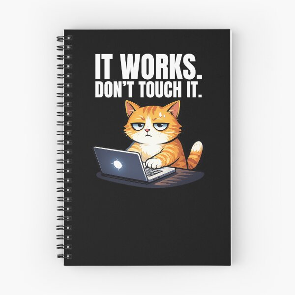 Item preview, It works don't touch it programmer cat designed and sold by franky-and-art.
