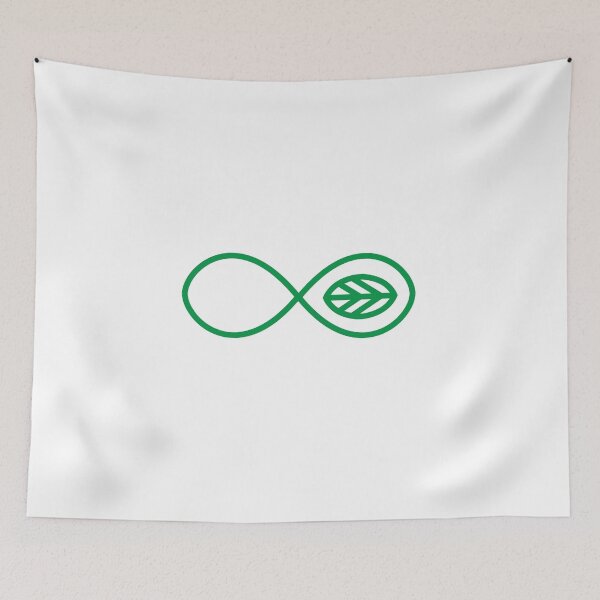 Item preview, Minimalist Green Infinity Leaf Graphic designed and sold by LekkieStudioArt.