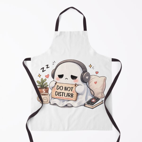 Item preview, Tired Ghost Holding Sign | Cute Kawaii Aesthetic | Introvert Low Energy Mood designed and sold by The Mood Index.