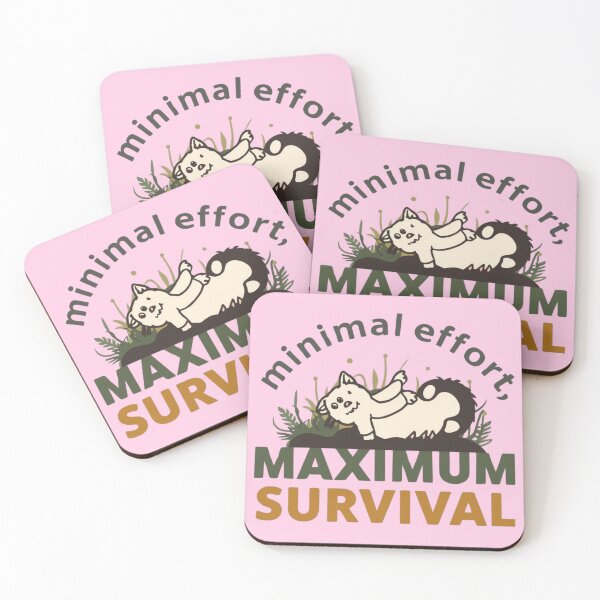 Item preview, “Minimal effort, maximum survival.” designed and sold by Grixel's Paang Gala Shop.