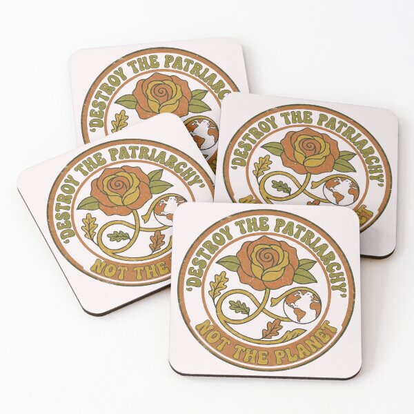 Item preview, Destroy The Patriarchy Not The Planet Retro Eco Feminist Rose designed and sold by Jaroslaw-S.
