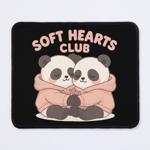 Item preview, Cute pandas in hoodies – Soft Hearts Club Art designed and sold by Pineapple-Tree.