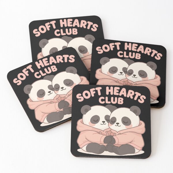 Item preview, Cute pandas in hoodies – Soft Hearts Club Art designed and sold by Pineapple-Tree.