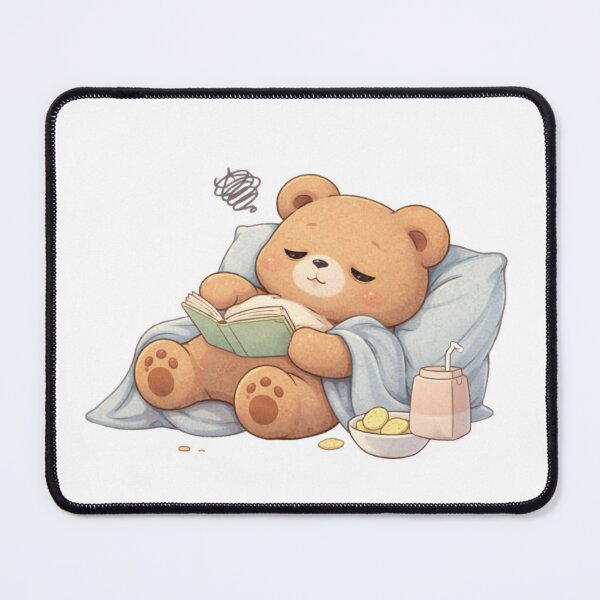 Item preview, Lazy Bear Reading | Cute Kawaii Aesthetic | Cozy Do Nothing Mood Design designed and sold by The Mood Index.