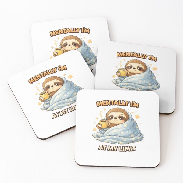 Item preview, Introvert Sloth Design – “Mentally I’m At My Limit” Funny Relatable Quote, Cute Lazy Sloth Aesthetic Graphic designed and sold by SilenceInNature.