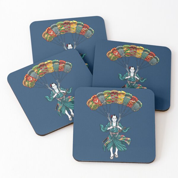 Item preview, Samurai Skydiving Japanese Art designed and sold by FLIP-original.