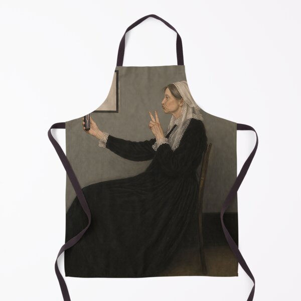 Item preview, Whistler’s Mother Selfie Parody – Classic Art Meme with Smartphone, Duck Lips & Peace Sign designed and sold by DiamondSkyShirt.