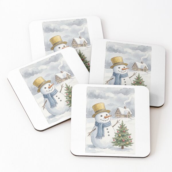 Item preview, Happy snowman with his Christmas tree designed and sold by carlsmart1.